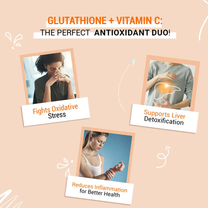 Liposomal Glutathione + Vitamin C | Effervescent Tablets for Skin Glow and Brightening