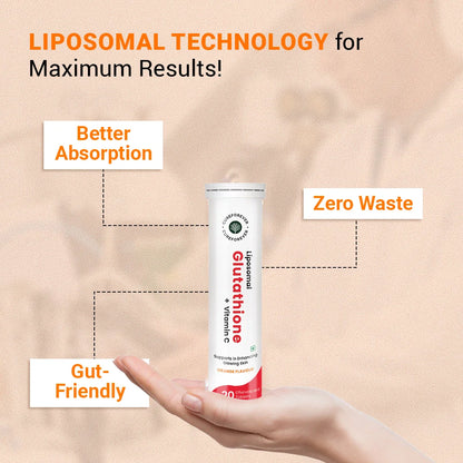 Liposomal Glutathione + Vitamin C | Effervescent Tablets for Skin Glow and Brightening