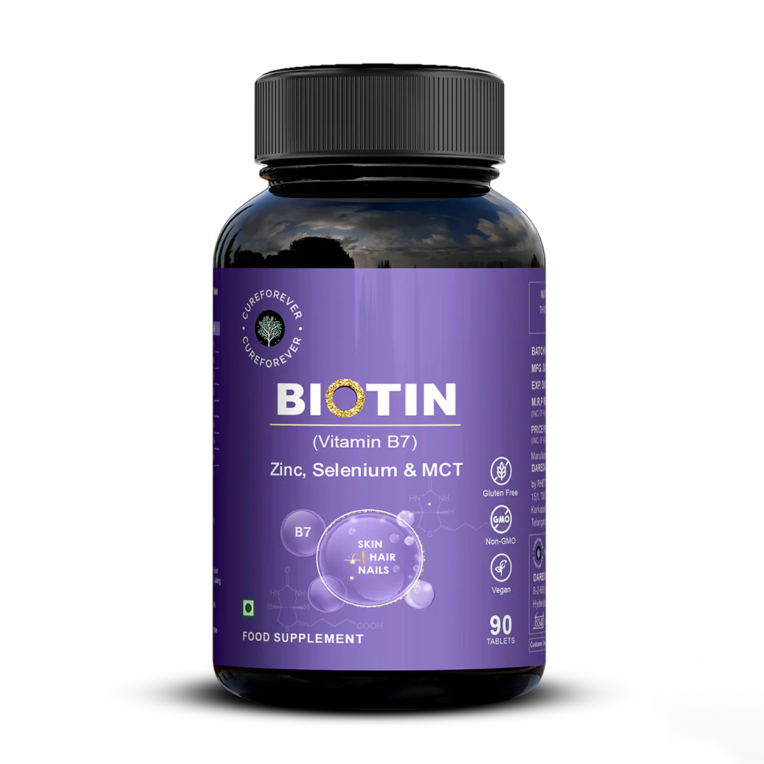 Biotin Tablets with Zinc, Selenium & MCT | For Hair, Skin & Nails