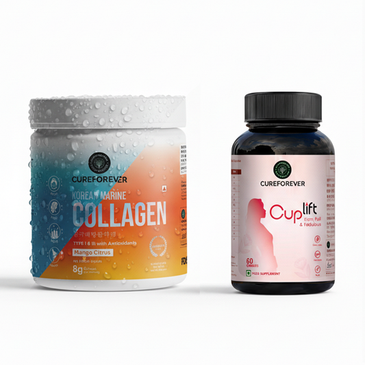 Glow & Lift Combo | Korean Marine Collagen & Cuplift | Youthful, glowing skin + enhanced curves in one smart combo