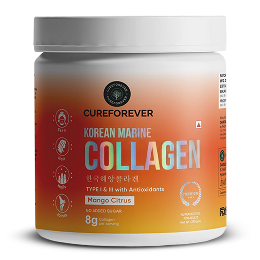 Korean Marine Collagen (Mango Citrus) | Vitamin C, Grape Seed, Green Tea & Taurine