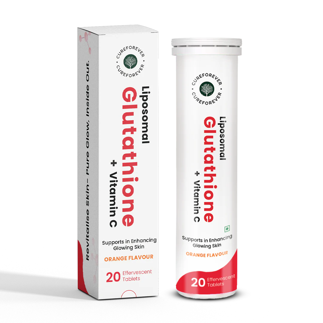 Liposomal Glutathione + Vitamin C | Effervescent Tablets for Skin Glow and Brightening
