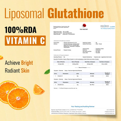 Liposomal Glutathione + Vitamin C | Effervescent Tablets for Skin Glow and Brightening
